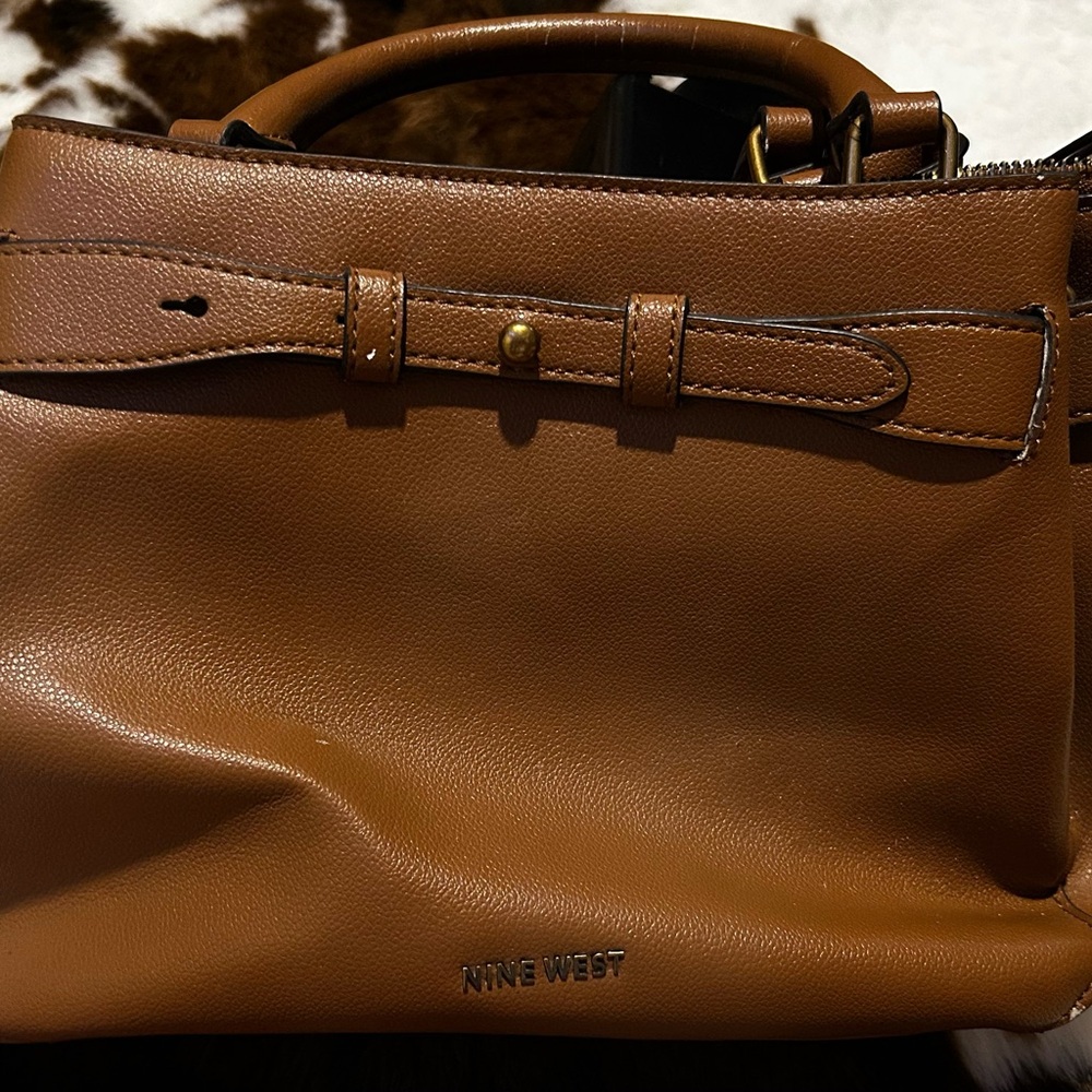 Nine West Tan Satchel Bag